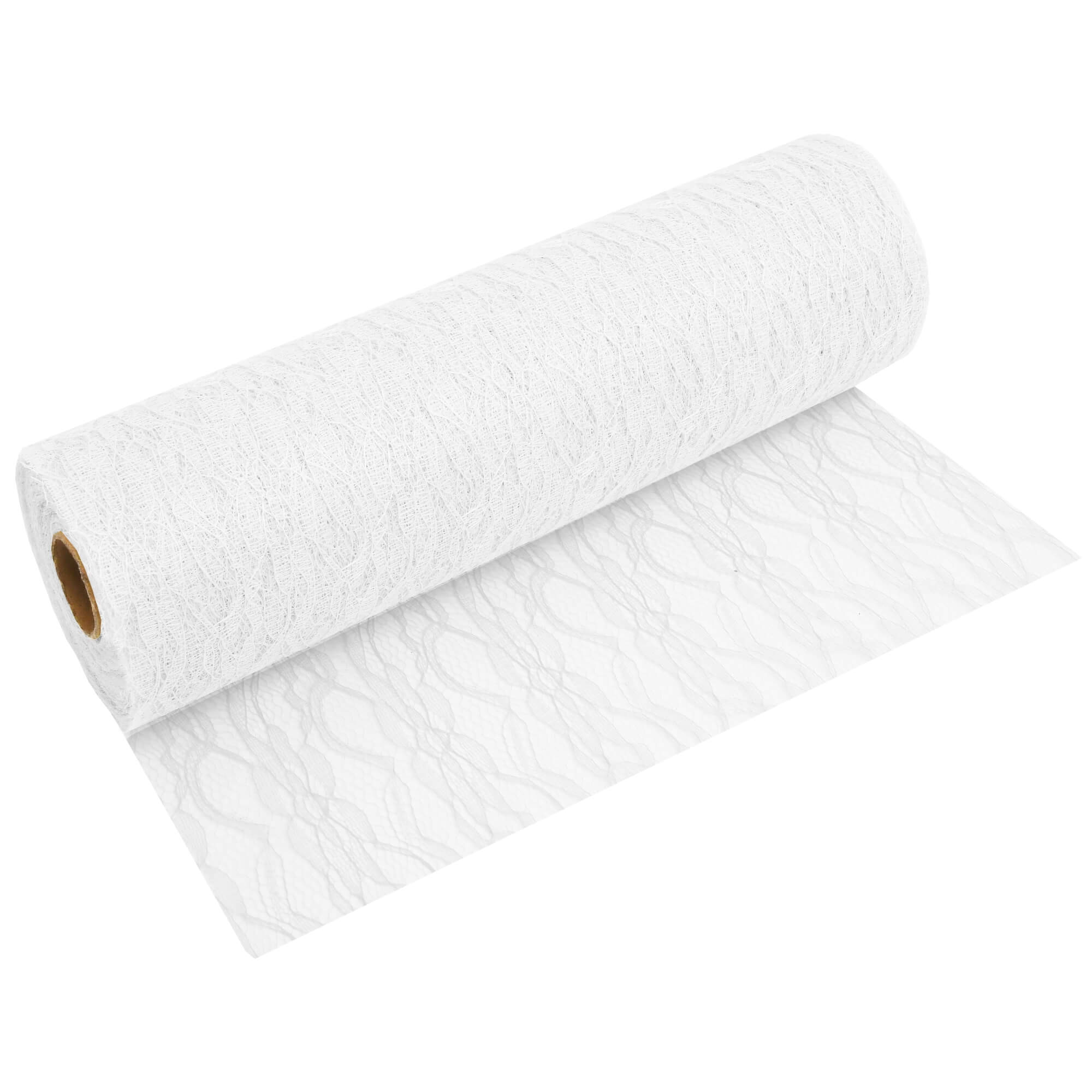 Tischläufer Weiß Spitzen-Tischband 30 cm x 20 m – Deko-Band für Hochzeit, Taufe & festliche Feiern