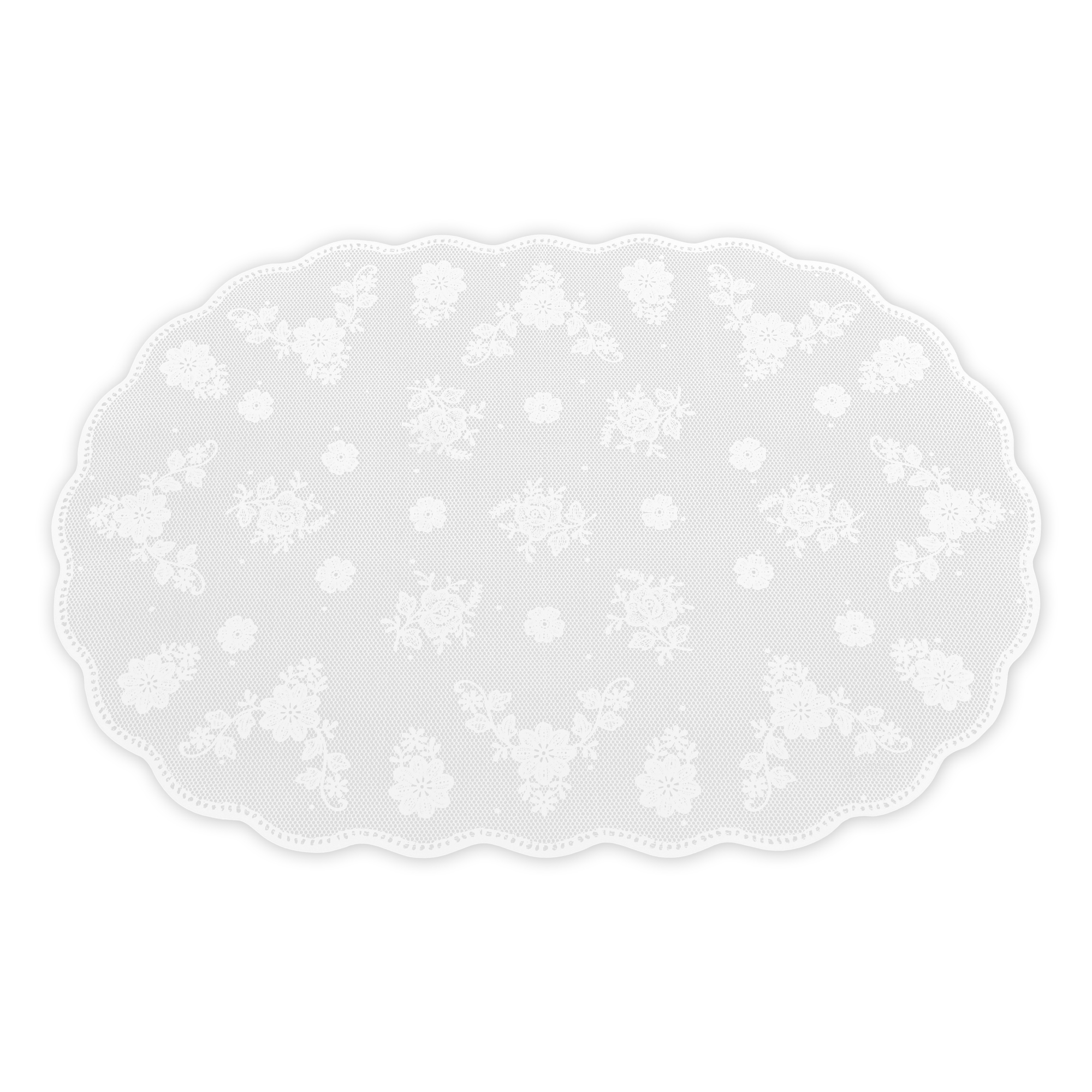 Tischsets Blumen Motiv 6er-Set Platzsets 32x46 cm in Weiss