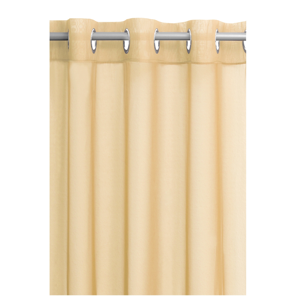 Vorhang Gardine Transparent Ösenschal Dekoschal mit Ösen in Creme-Beige