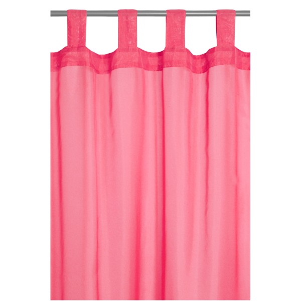 Vorhang Pink Transparent Gardine in Schlaufenschal Dekoschal