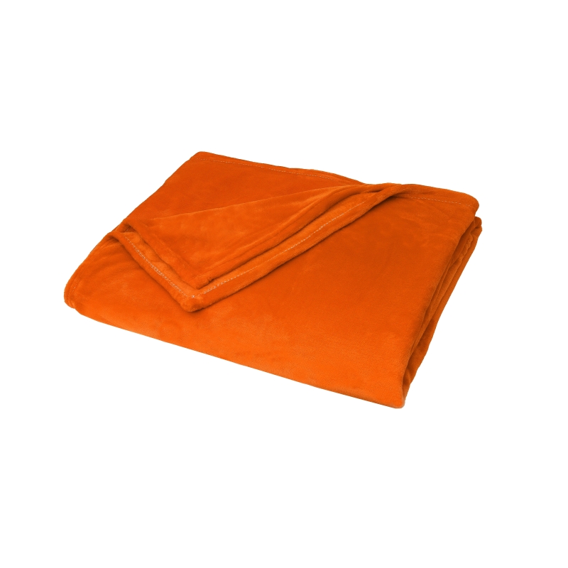 Kuscheldecke Supersoft in Orange Bettüberwurf Tagesdecke Wohndecke