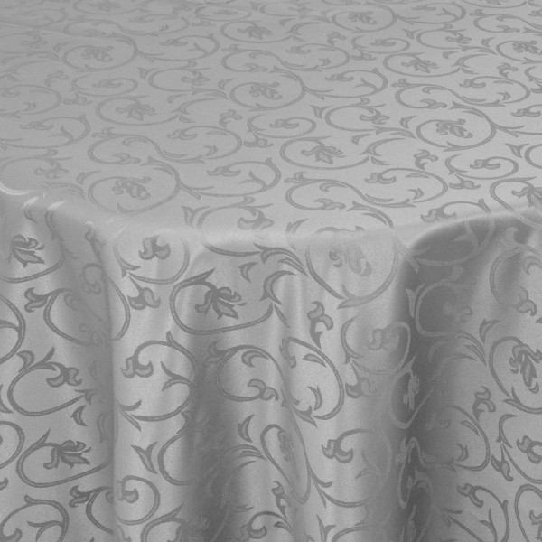 Barock Grau Oval Saum Damast mit Tischdecken